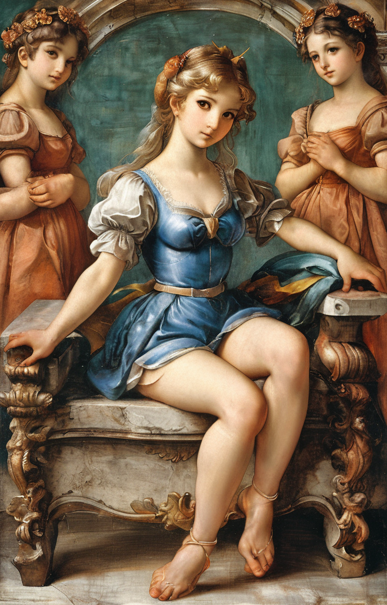 10372-710540554-masterpiece,best quality,_lora_tbh193-sdxl_0.9_,illustration,style of Michelangelo Buonarroti, portrait of idolmaster cinderella.png
